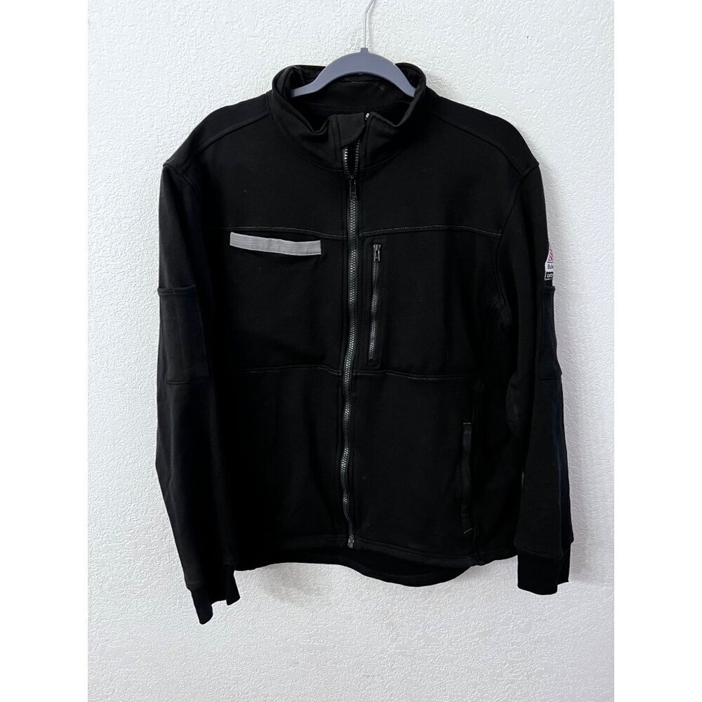 Bulwark Protective Apparel full zip black jacket mens size large